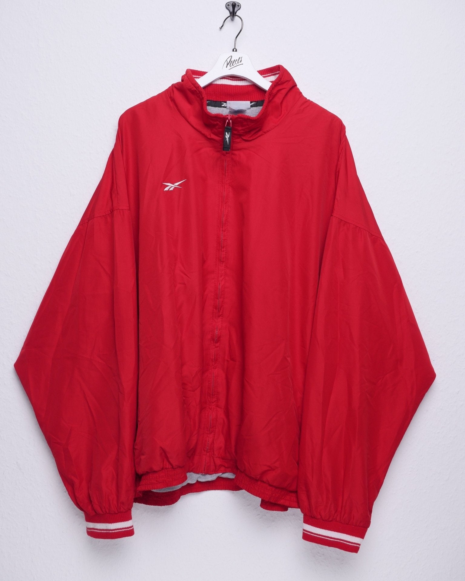 reebok embroidered Logo red Track Jacket - Peeces