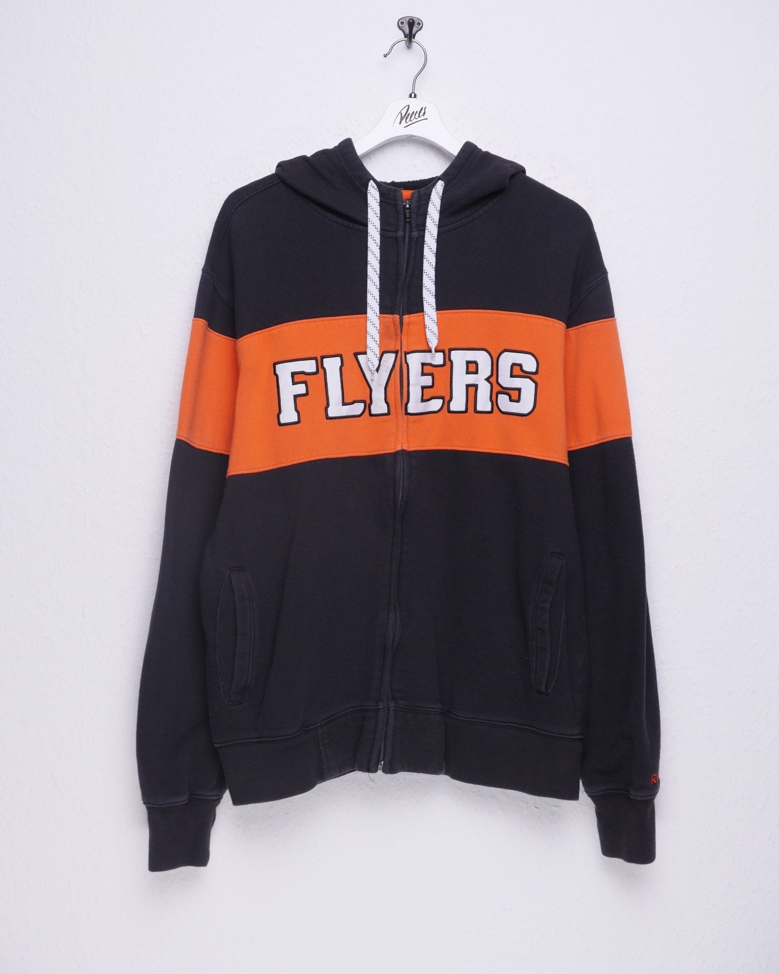 Reebok embroidered Spellout NHL two toned Full Zip Hoodie - Peeces