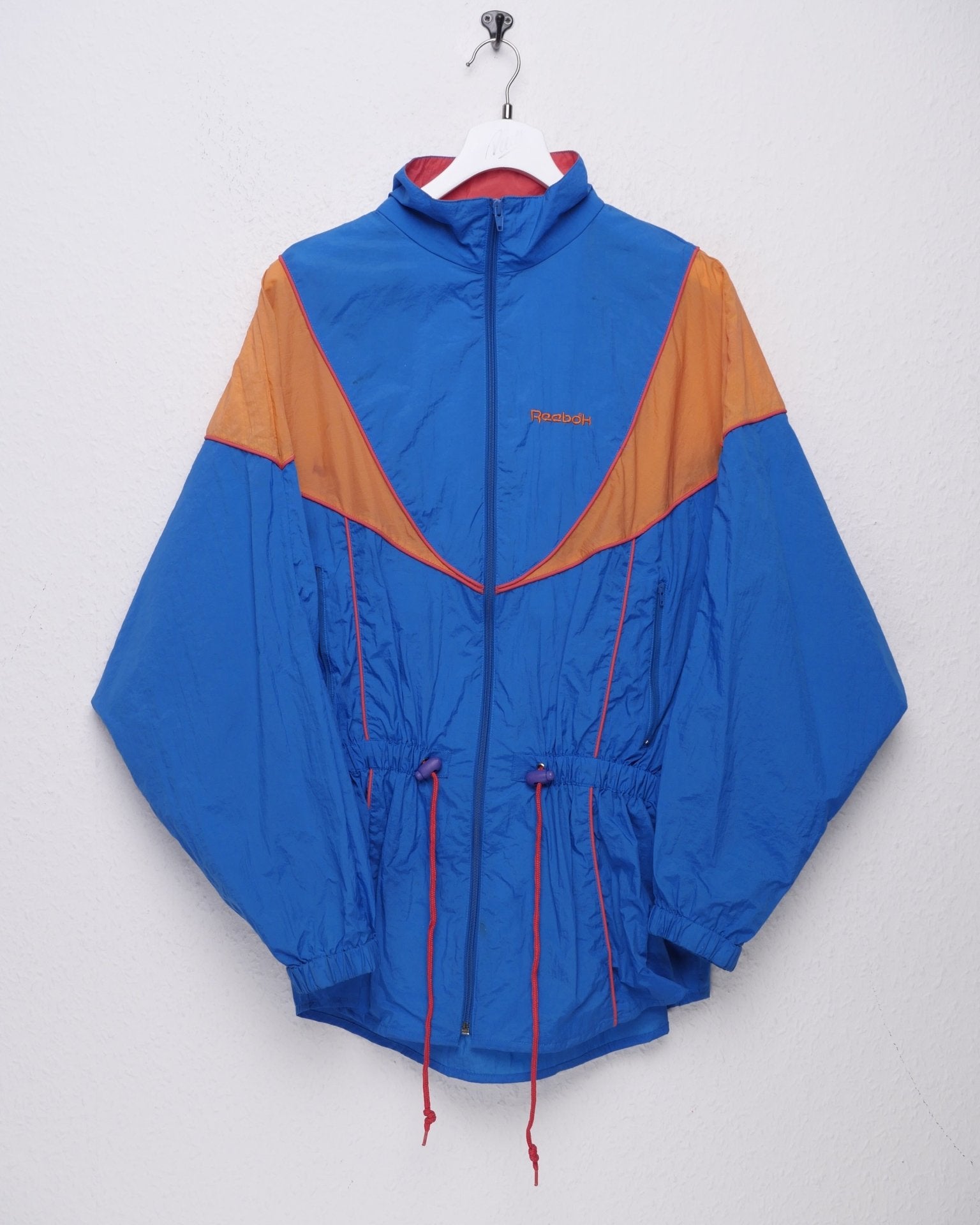 Reebok embroidered Spellout two toned Vintage Track Jacket - Peeces