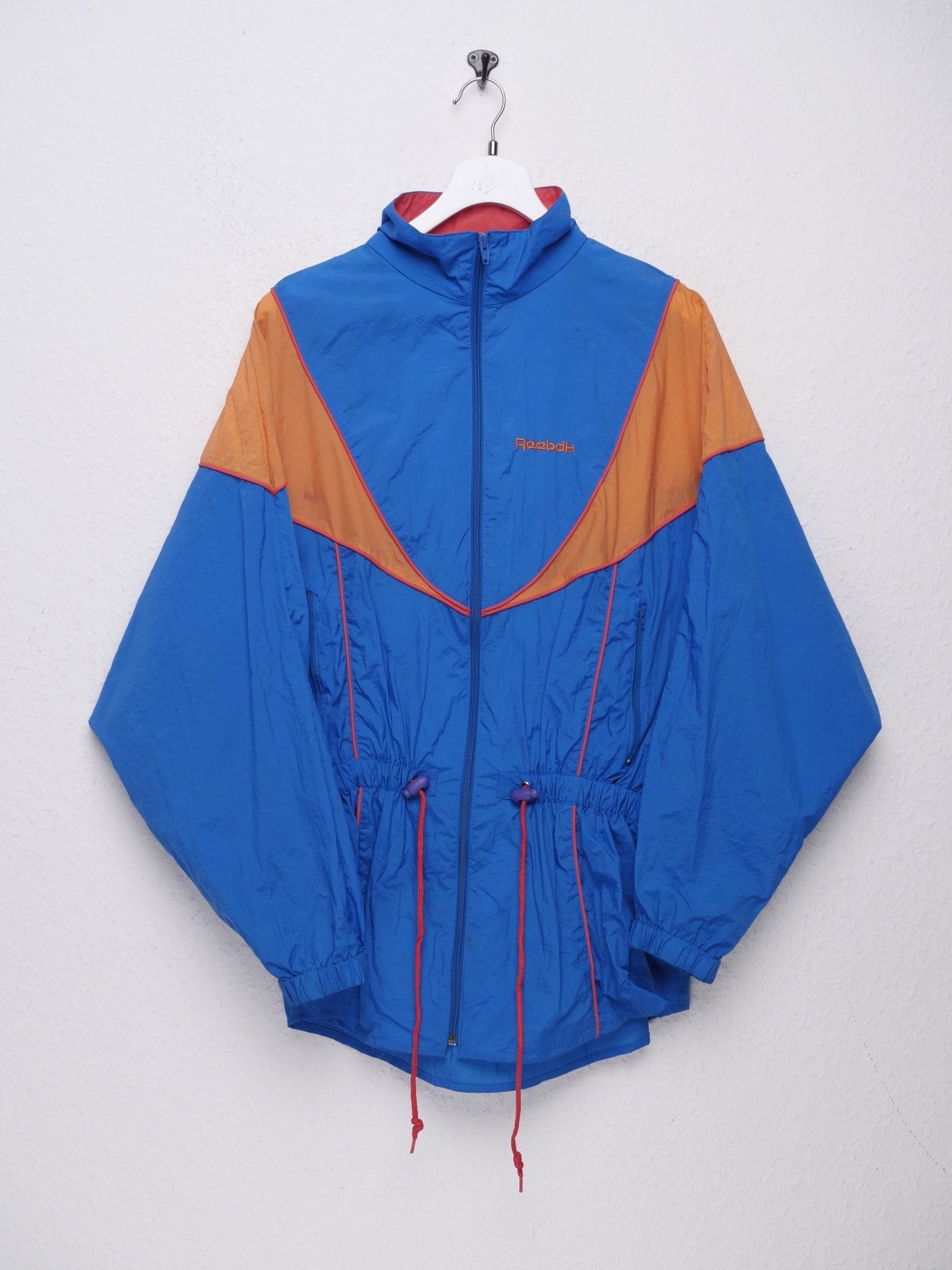 Reebok embroidered Spellout two toned Vintage Track Jacket - Peeces