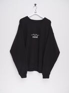 Resist printed Spellout black Sweater - Peeces