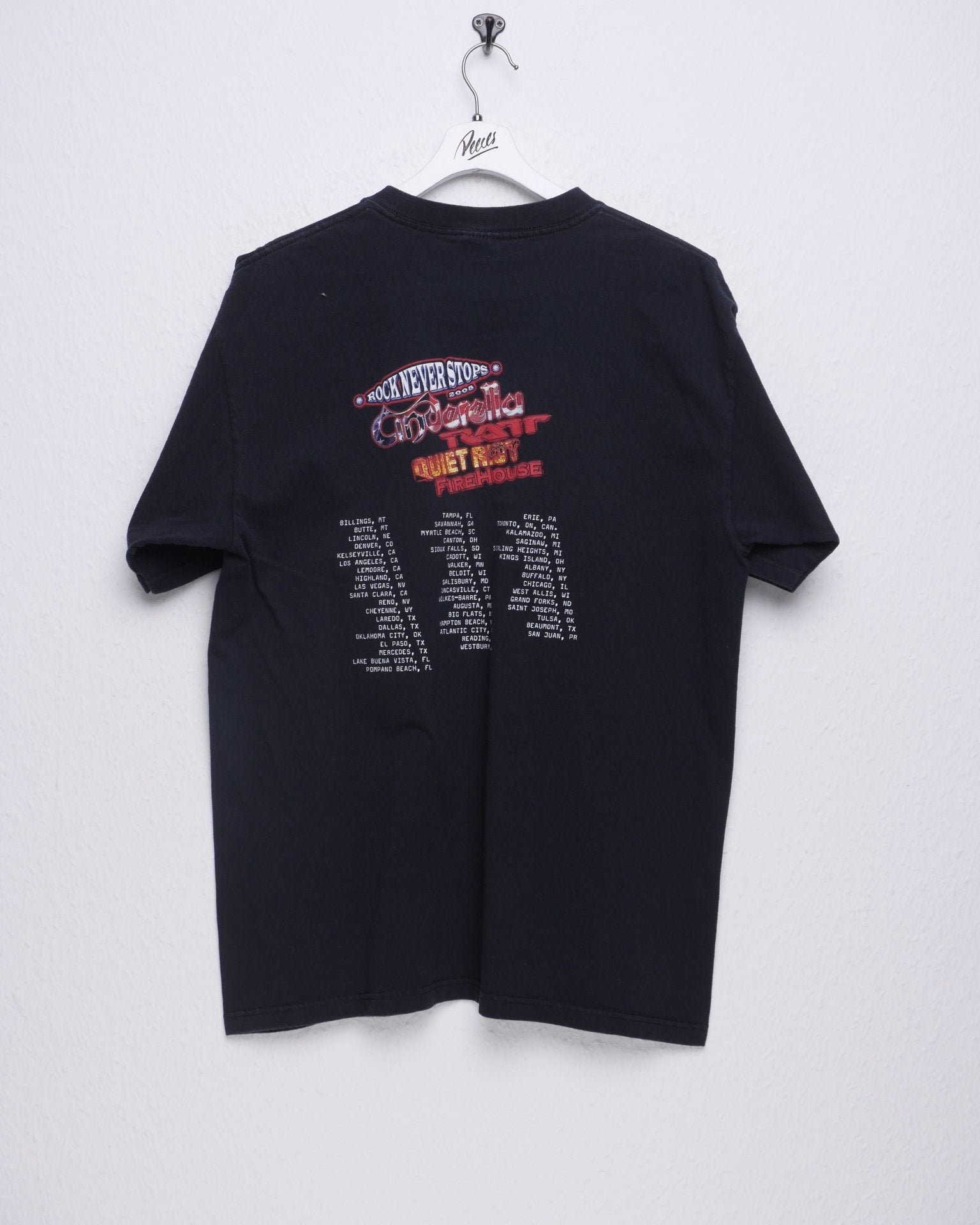 Rock never stops Tour 2005 printed Logo Shirt - Peeces