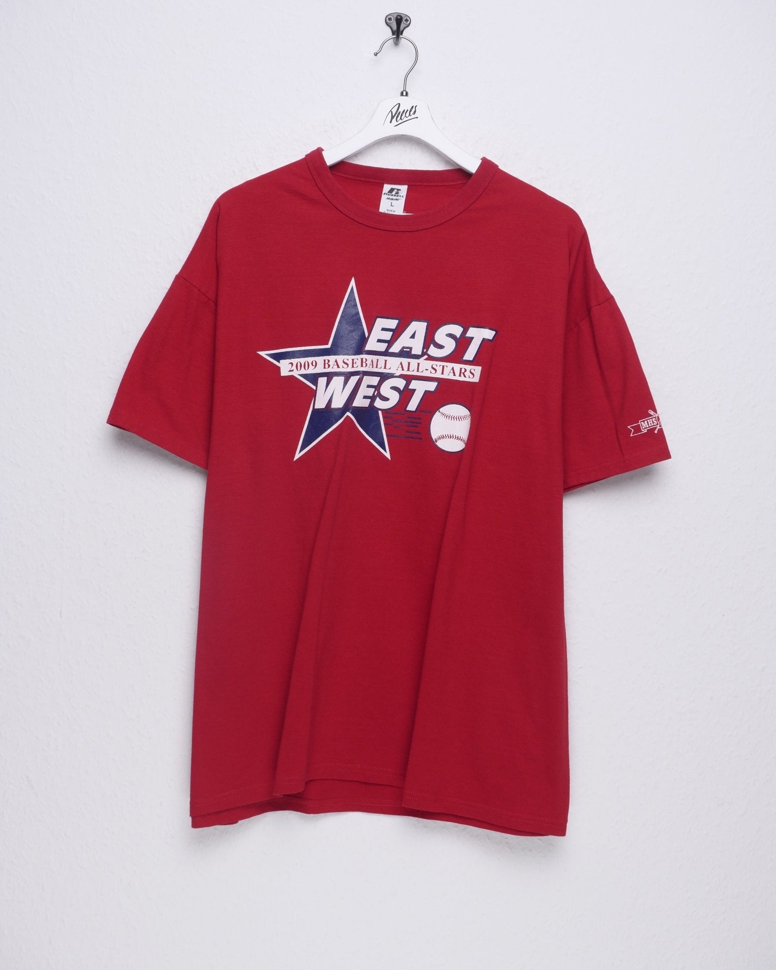 Russell Athletic printed East West Baseball red Shirt - Peeces