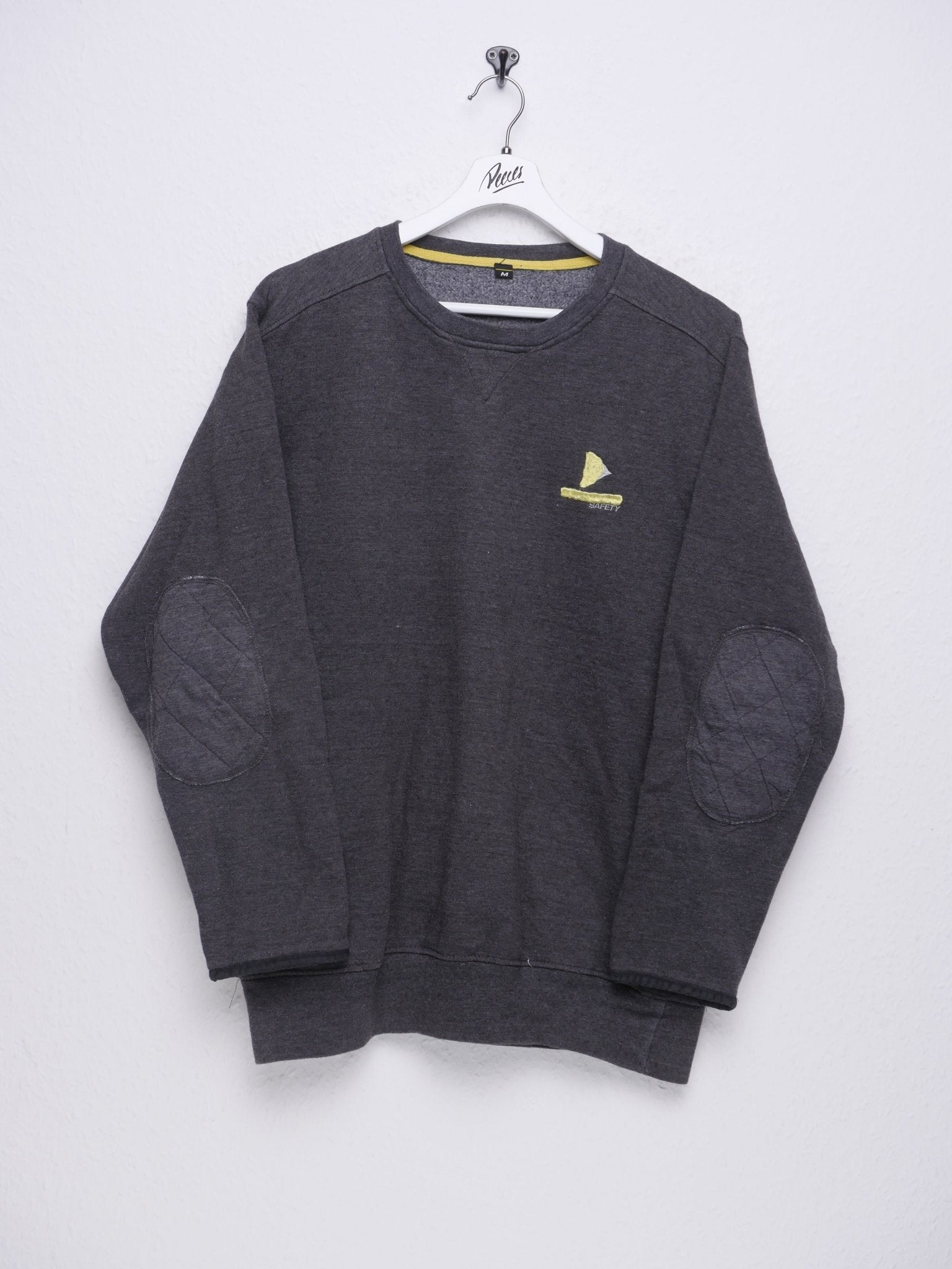 Safety embroidered Logo dark grey Sweater - Peeces
