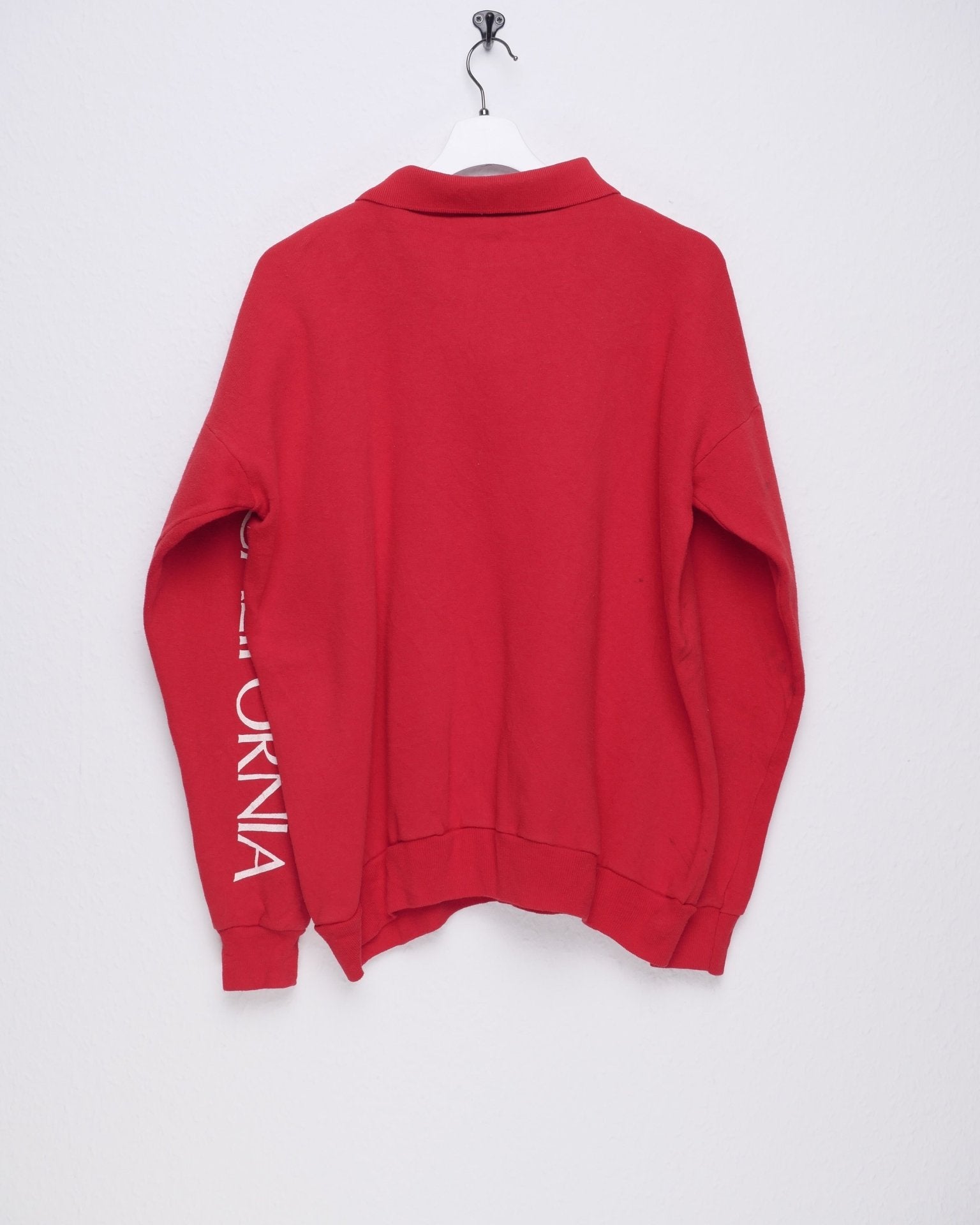 'San Francisco' printed Graphic red L/S Polo Shirt - Peeces