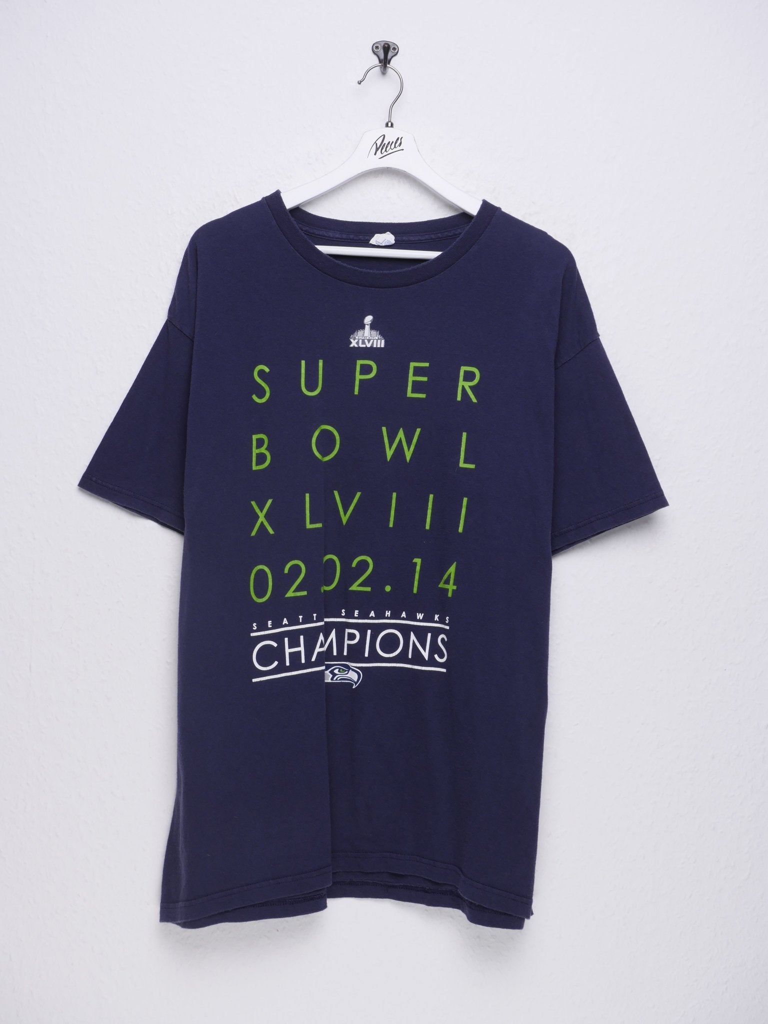 Seattle Seahawks printed Spellout Vintage Shirt - Peeces