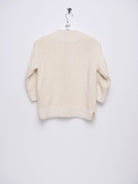Sequin pattern white Vintage Zip Sweater - Peeces