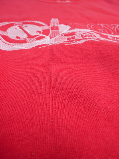 Silver Gate Yacht Club embroidered Graphic red Sweater - Peeces