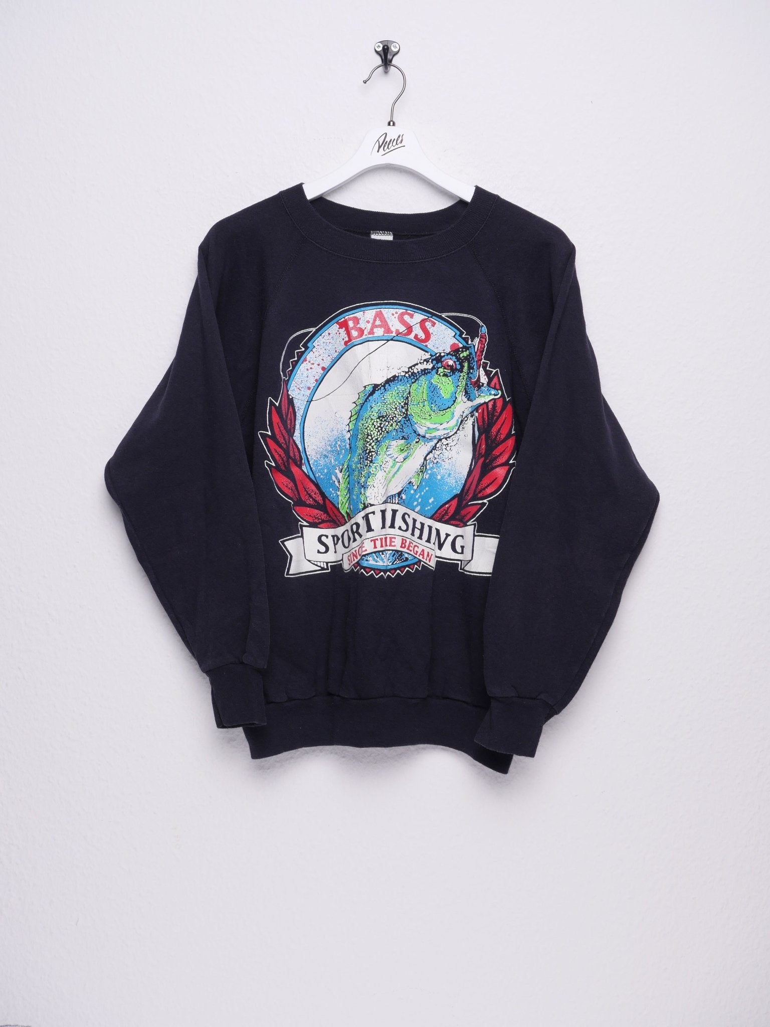 Sportfishing printed Graphic Vintage Sweater - Peeces