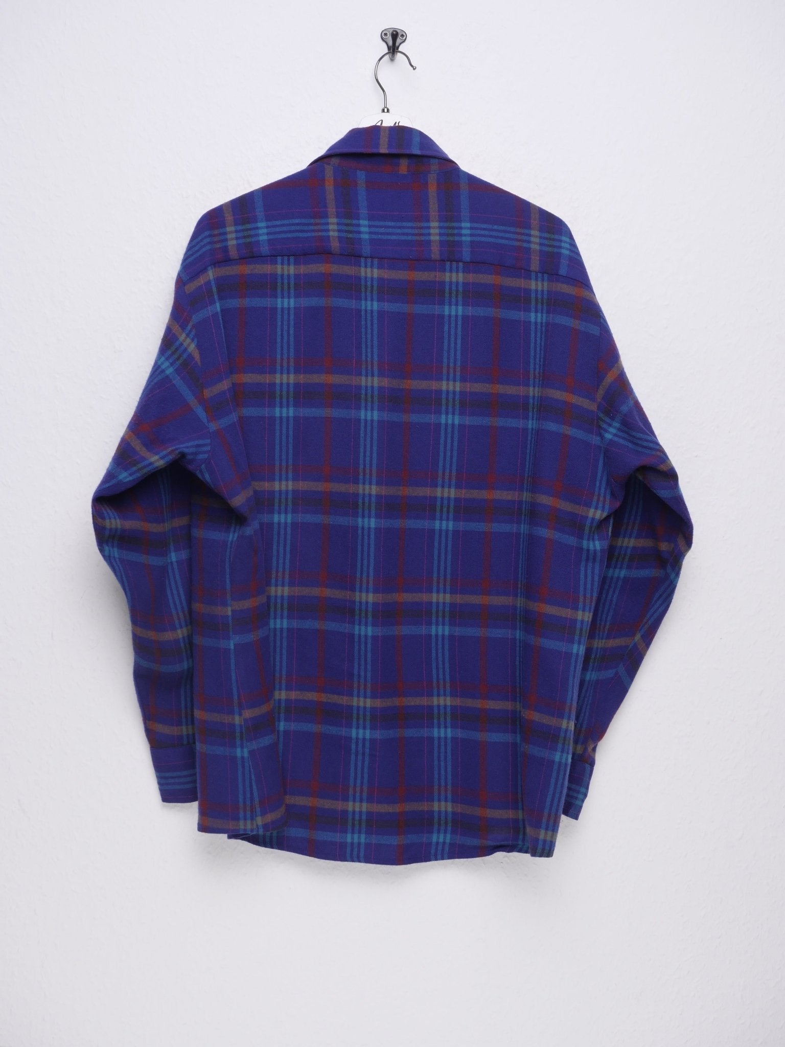 squared colorful Flannel Button Down Langarm Hemd - Peeces