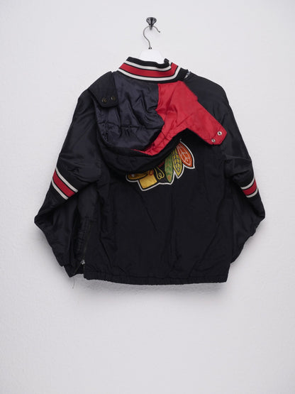 starter embroidered 'Blackhawks' Spellout Vintage heavy Jacke - Peeces