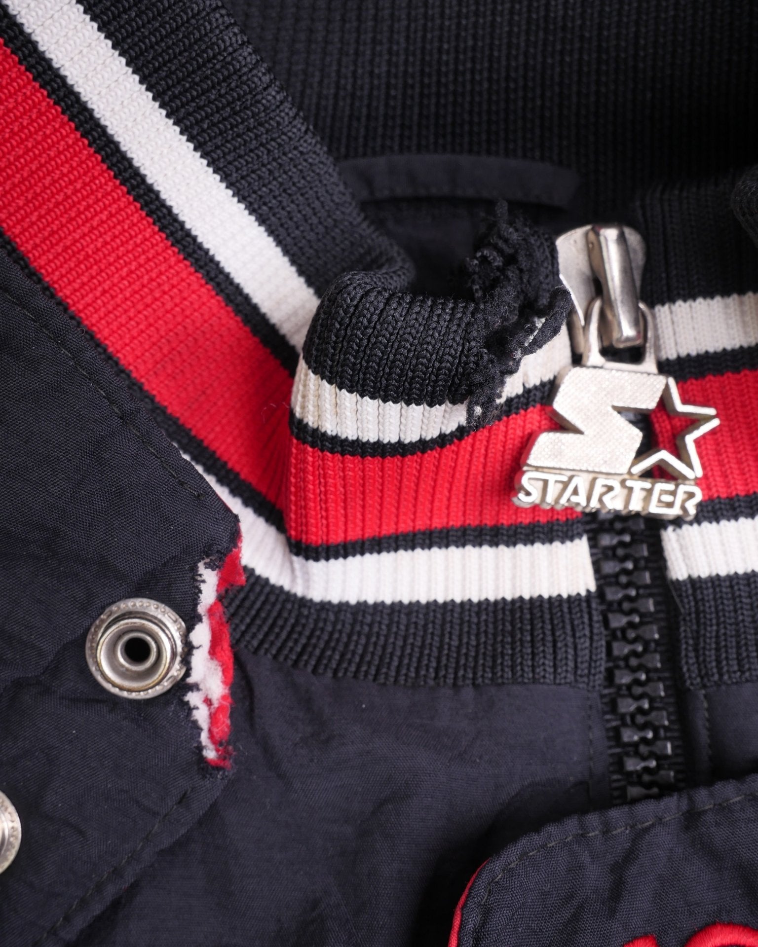 starter embroidered 'Blackhawks' Spellout Vintage heavy Jacke - Peeces