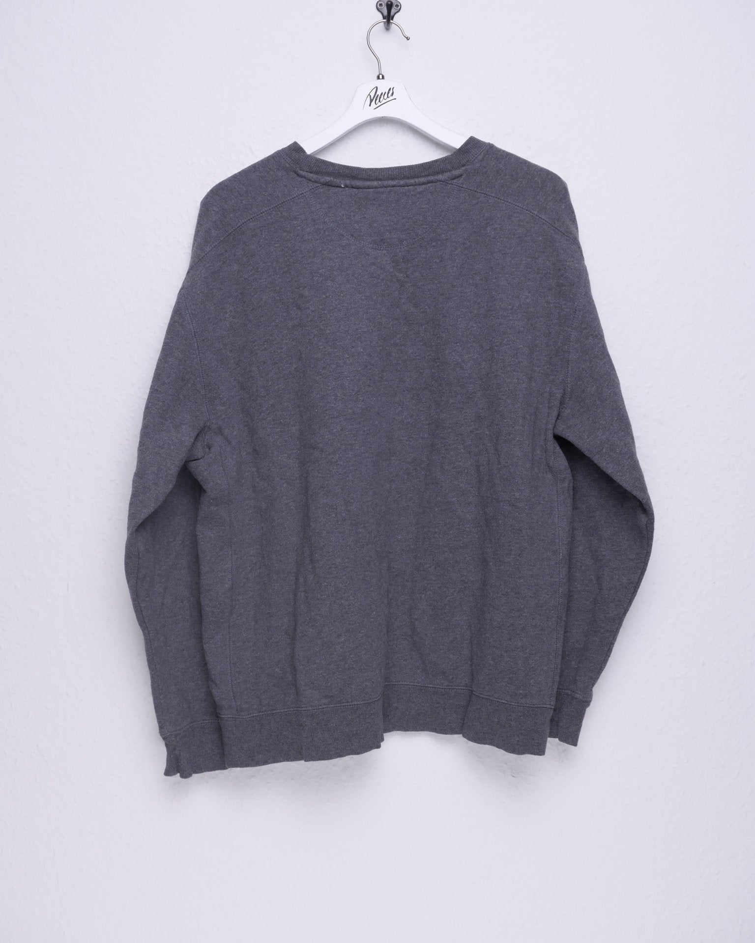 Starter embroidered Logo basic grey oversized Sweater - Peeces