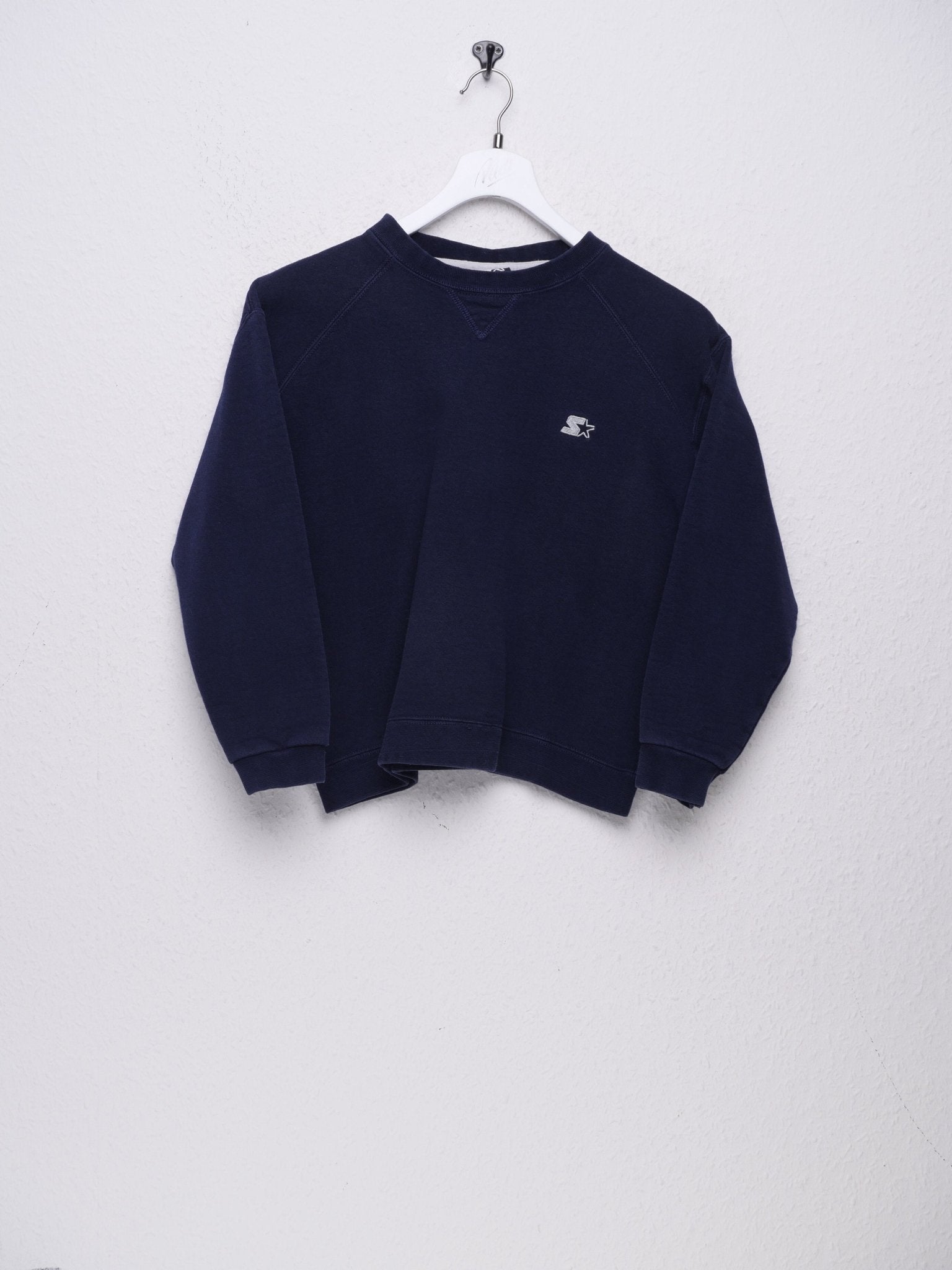 Starter embroidered Logo navy Sweater - Peeces