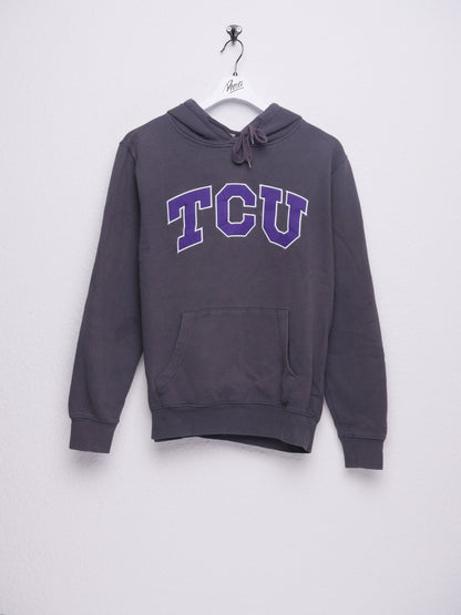 TCU embroidered Logo grey Hoodie - Peeces