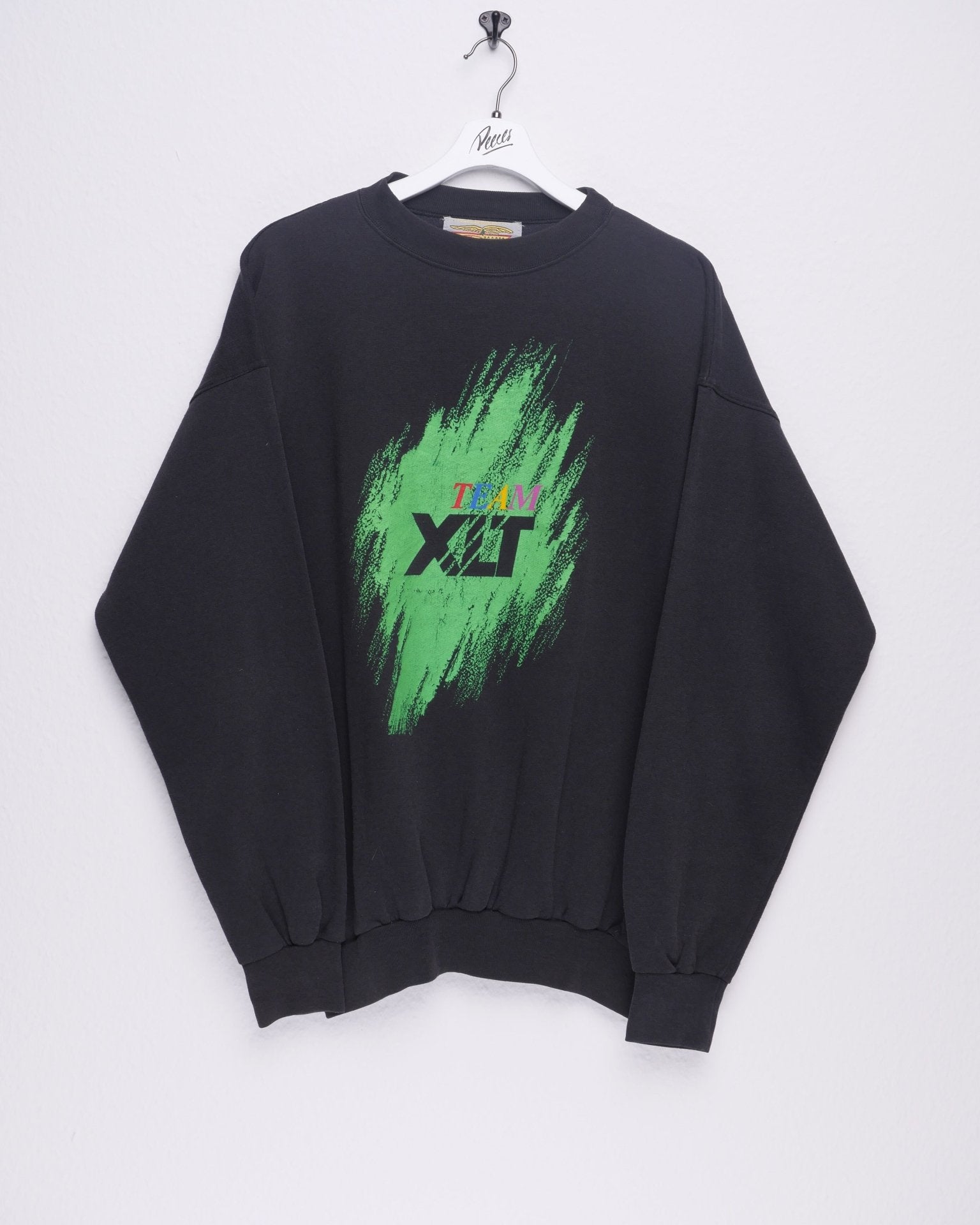Team XLT printed Logo washed Vintage Sweater - Peeces