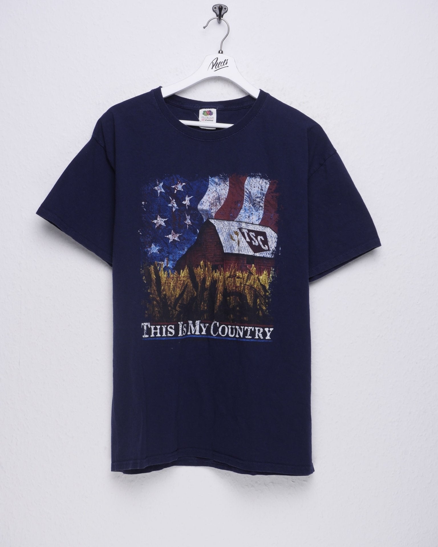 This is my country printed Graphic navy Shirt - Peeces