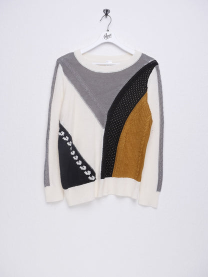 three toned patterned Knit Sweater - Peeces