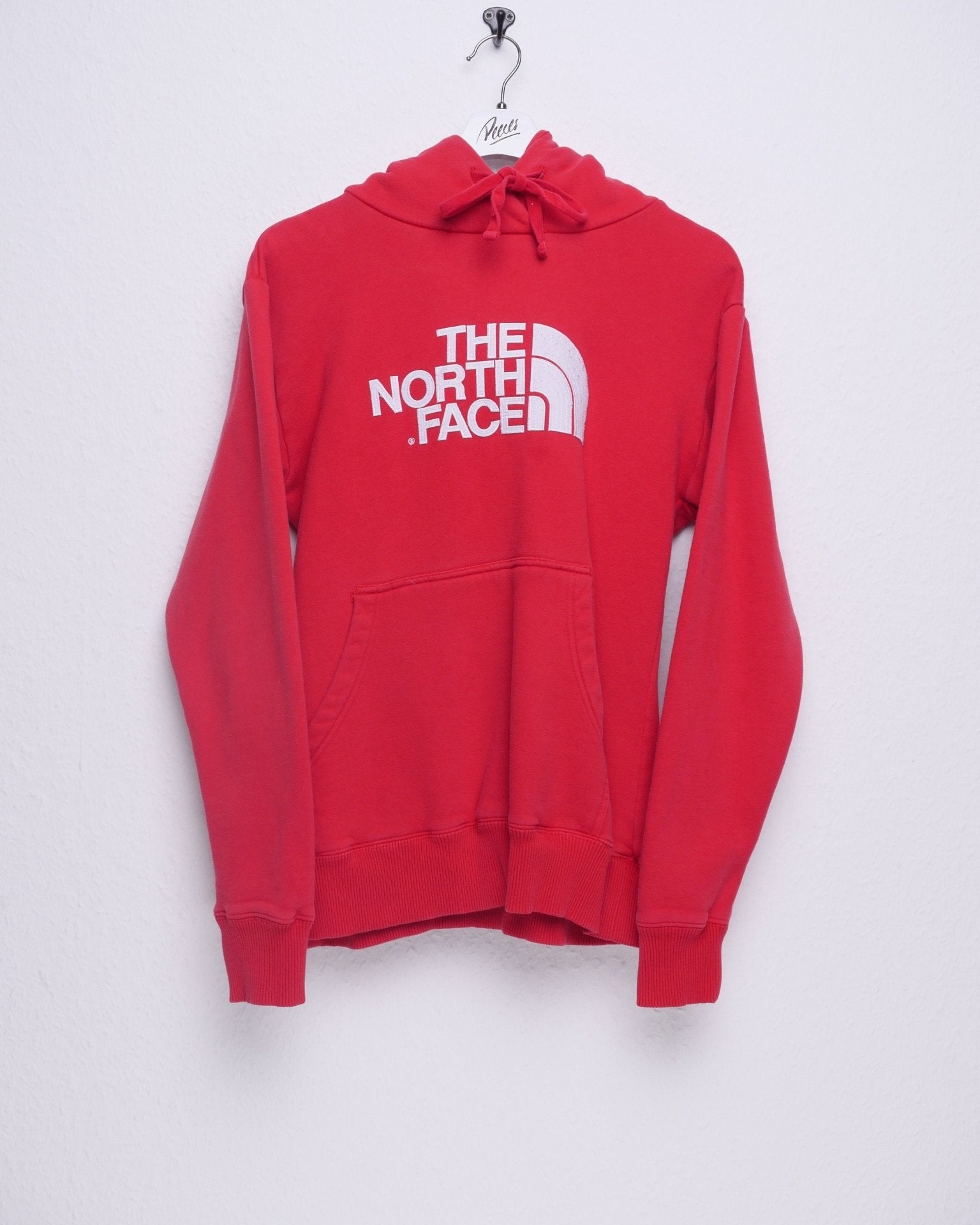 tnf embroidered Logo red Hoodie - Peeces