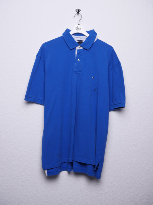 tommy embroidered Logo blue Polo Shirt - Peeces