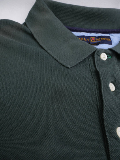 tommy embroidered Logo green S/S Polo Shirt - Peeces