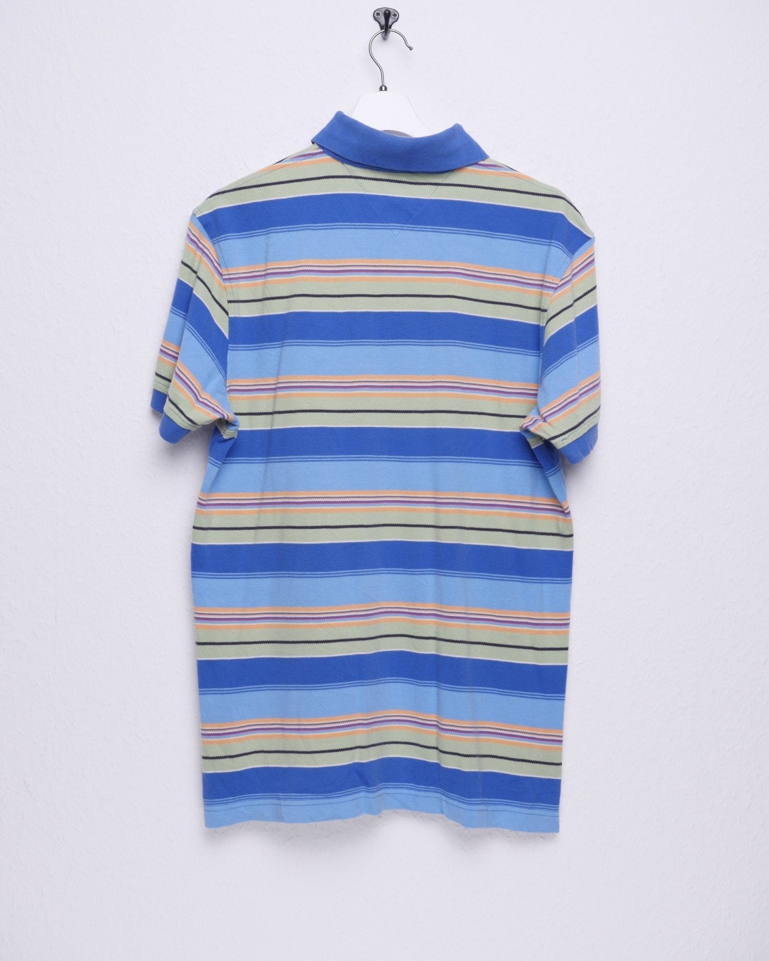 tommy embroidered Logo striped Polo Shirt - Peeces