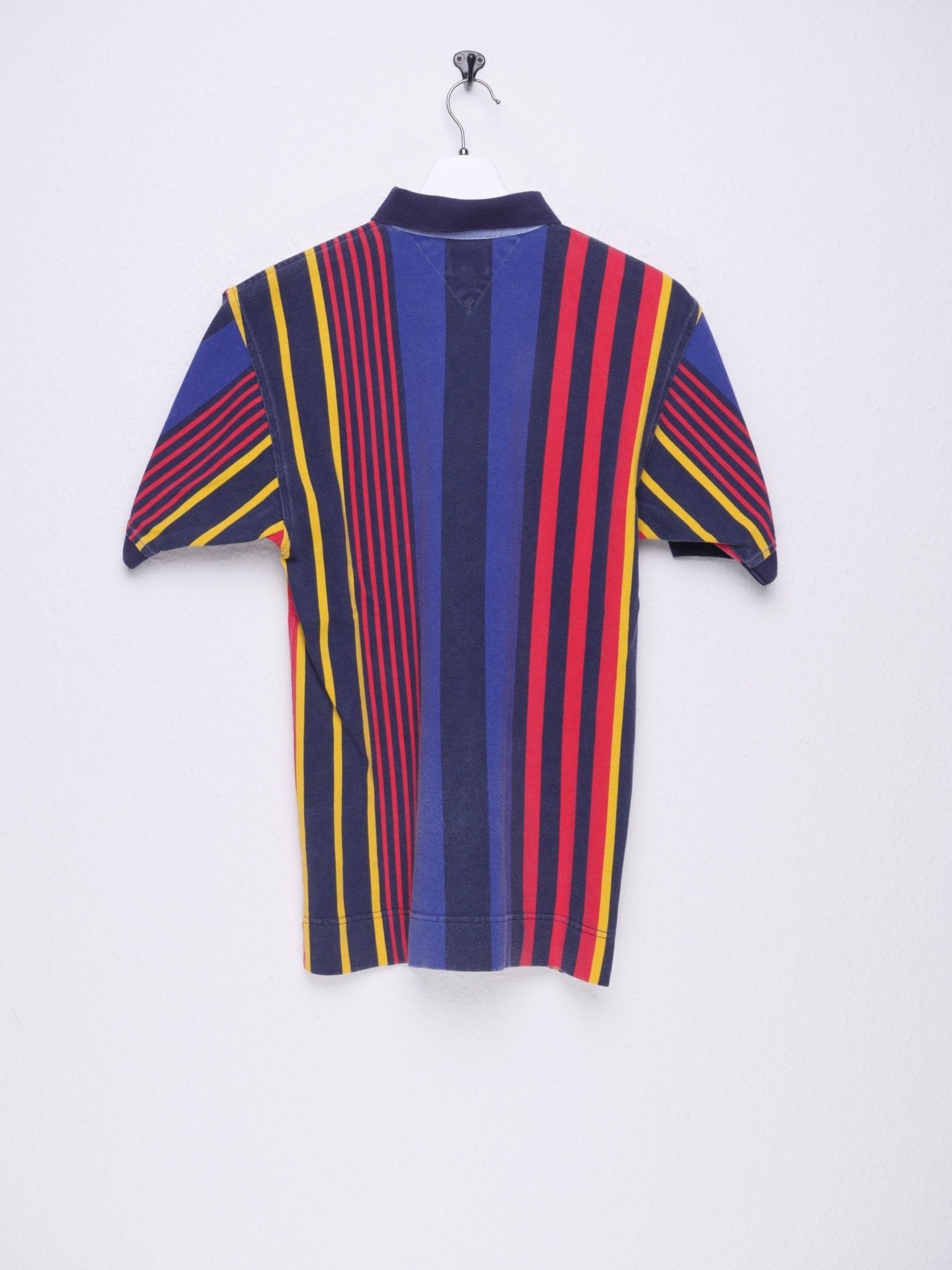 tommy embroidered Logo striped Vintage S/S Polo Shirt - Peeces