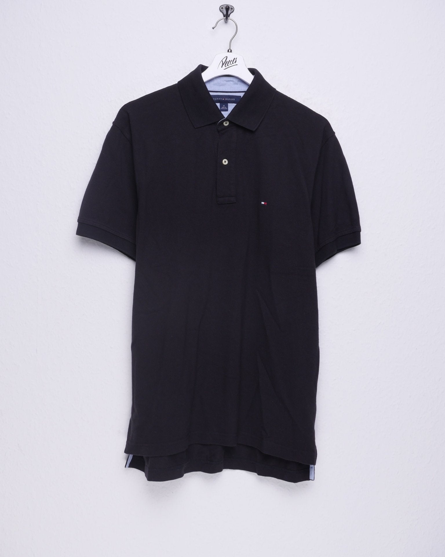 Tommy Hilfiger embroidered Logo black S/S Polo Shirt - Peeces