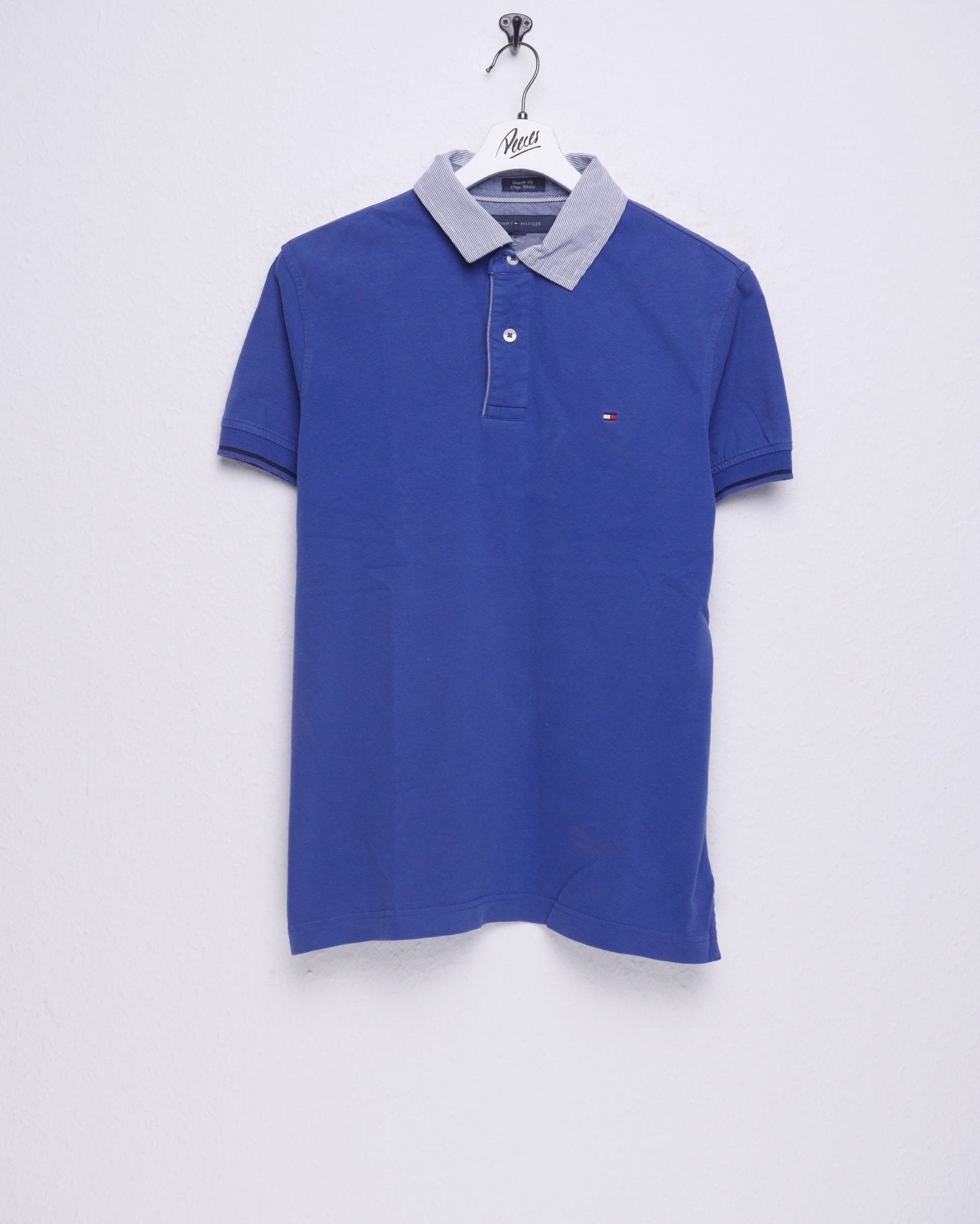 Tommy Hilfiger embroidered Logo blue S/S Polo Shirt - Peeces