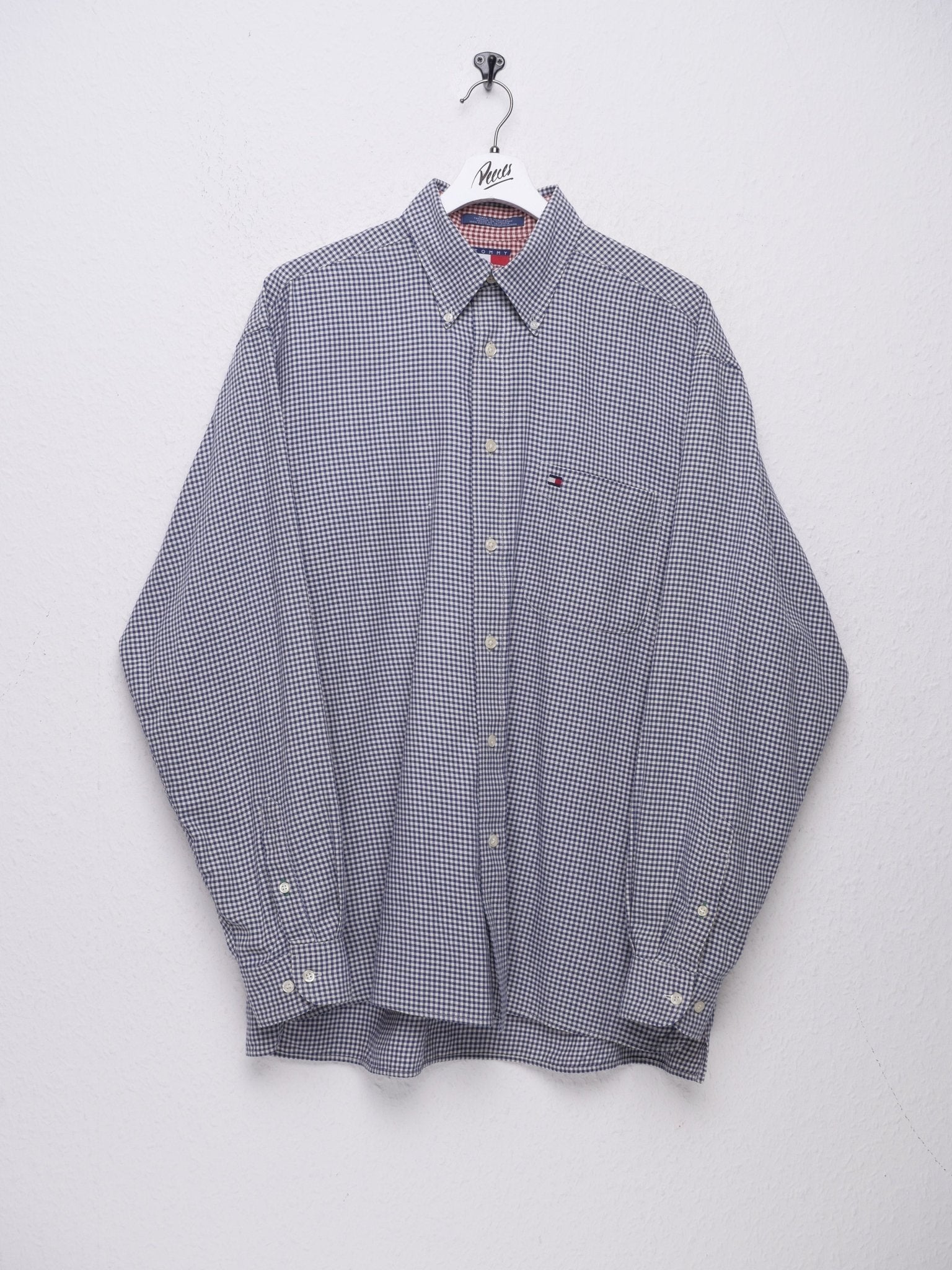 Tommy Hilfiger embroidered Logo checkered Button Down - Peeces