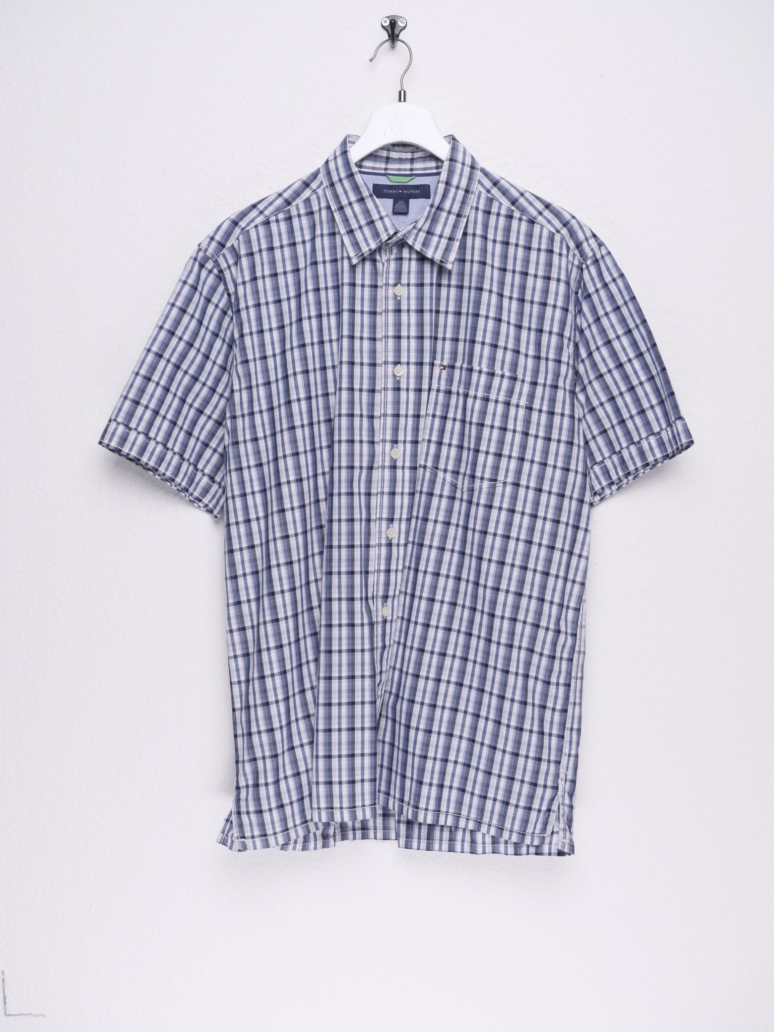 Tommy Hilfiger embroidered Logo checkered S/S Button Down - Peeces