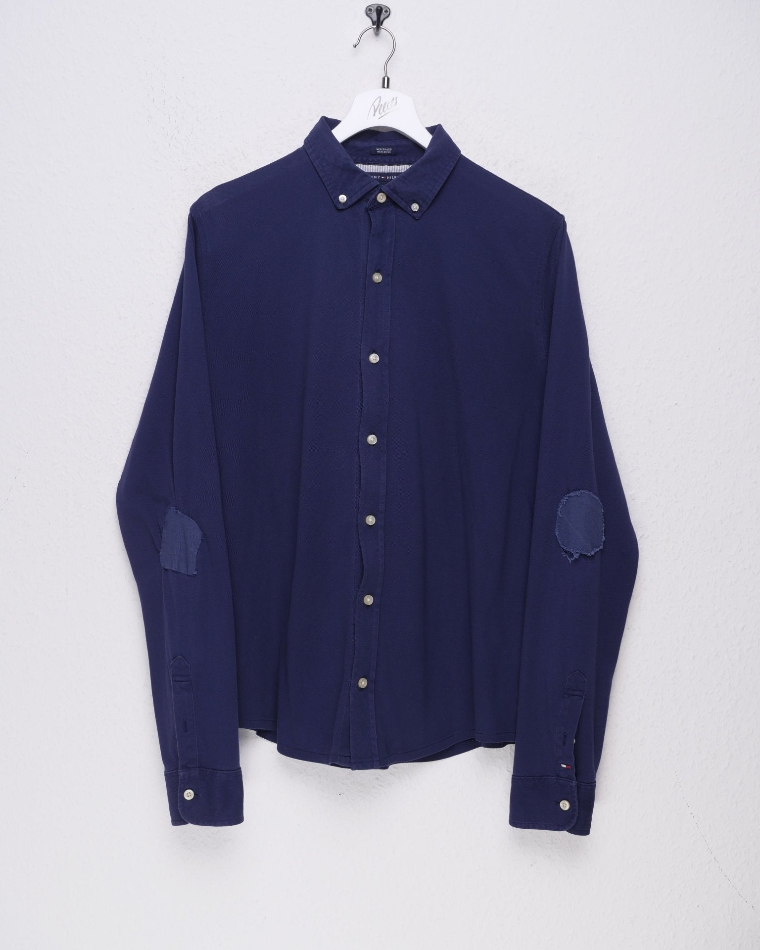 Tommy Hilfiger embroidered Logo navy Button Down - Peeces