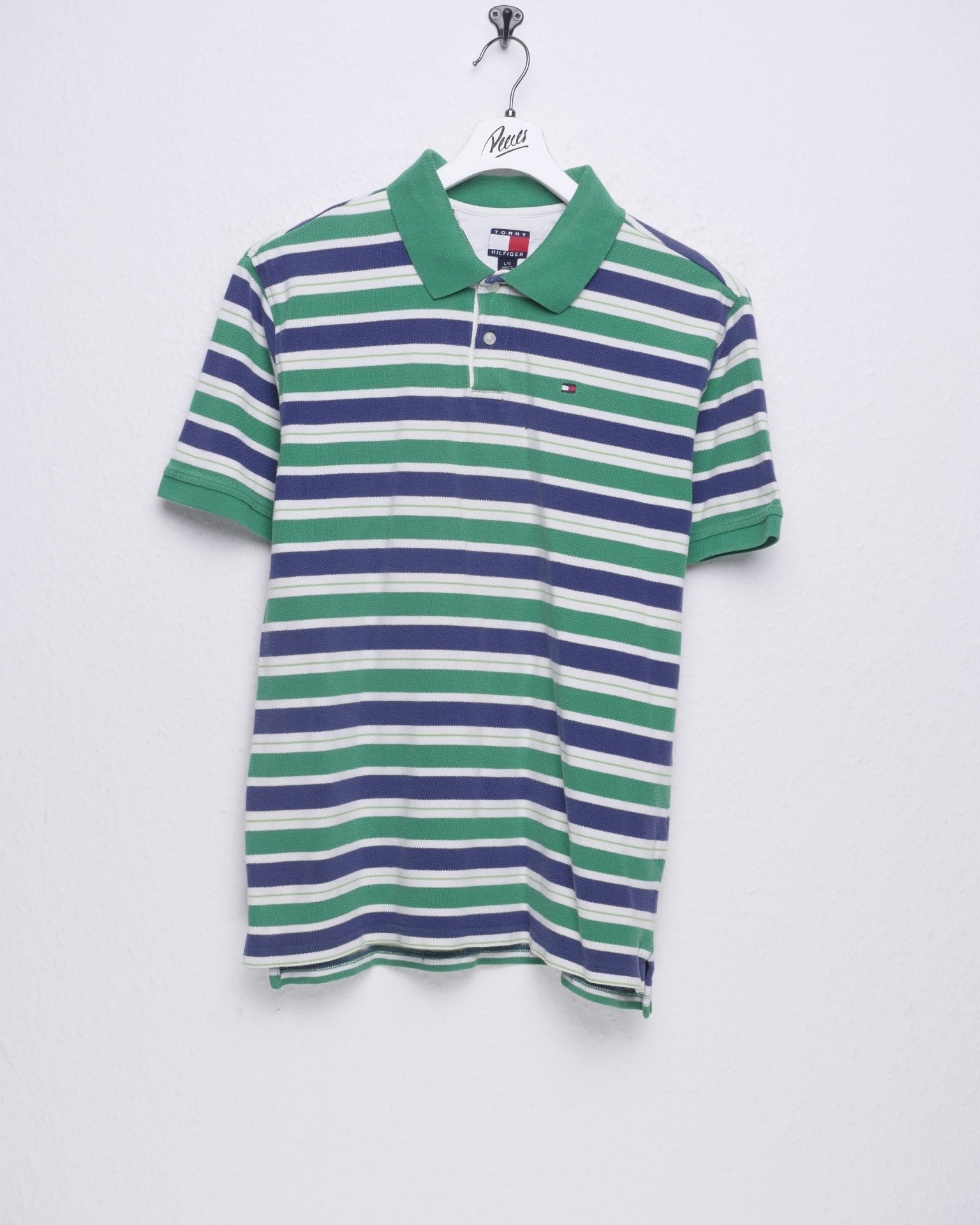 Tommy Hilfiger embroidered Logo striped Polo Shirt - Peeces