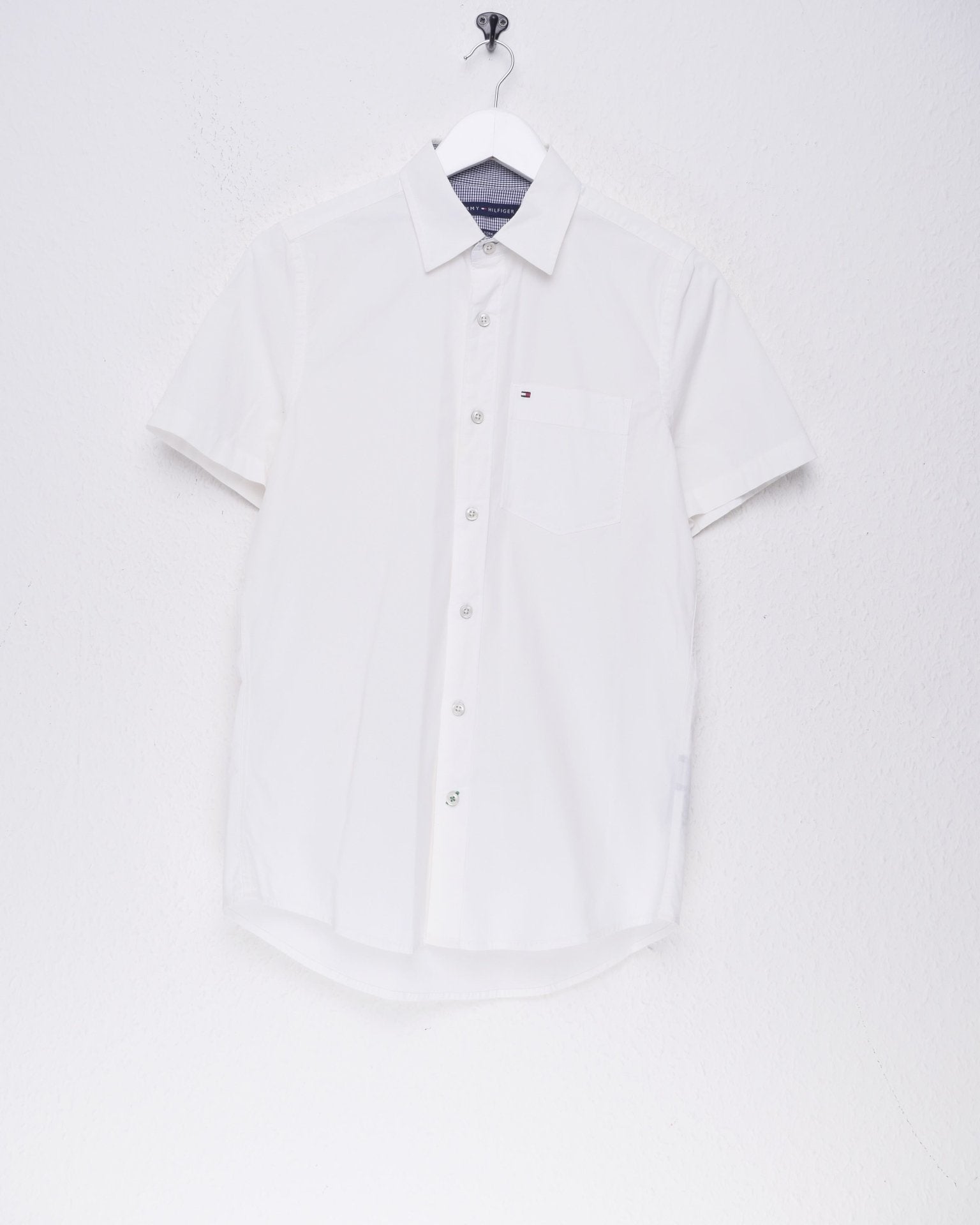 Tommy Hilfiger embroidered Logo white S/S Button Down - Peeces
