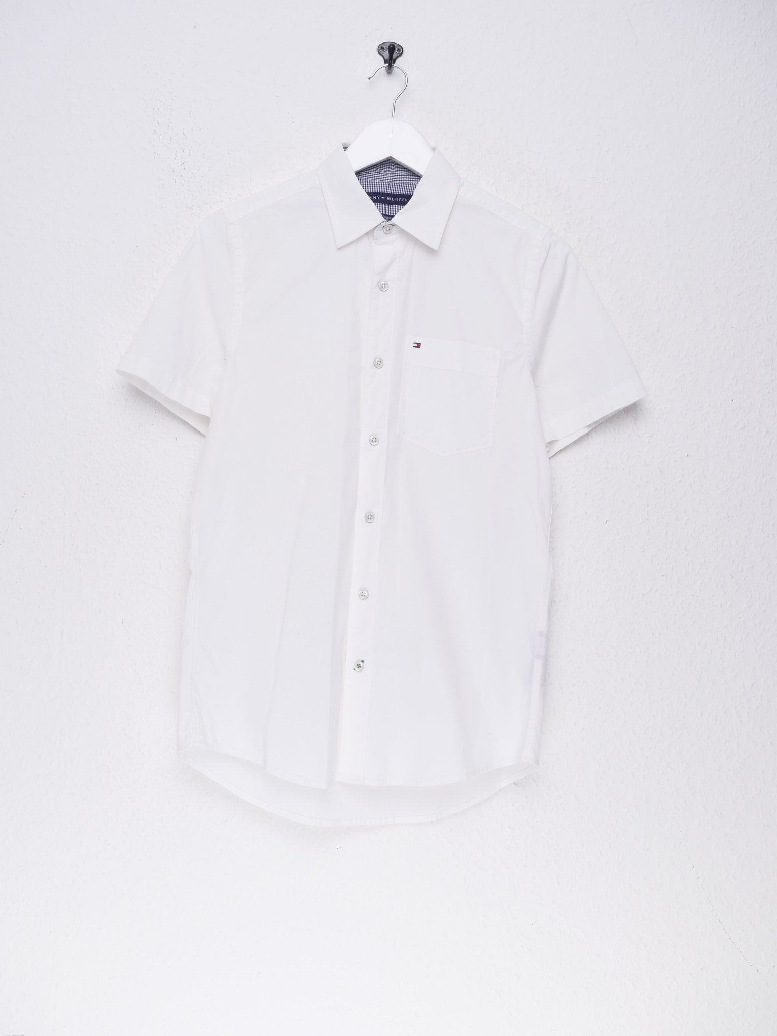 Tommy Hilfiger embroidered Logo white S/S Button Down - Peeces