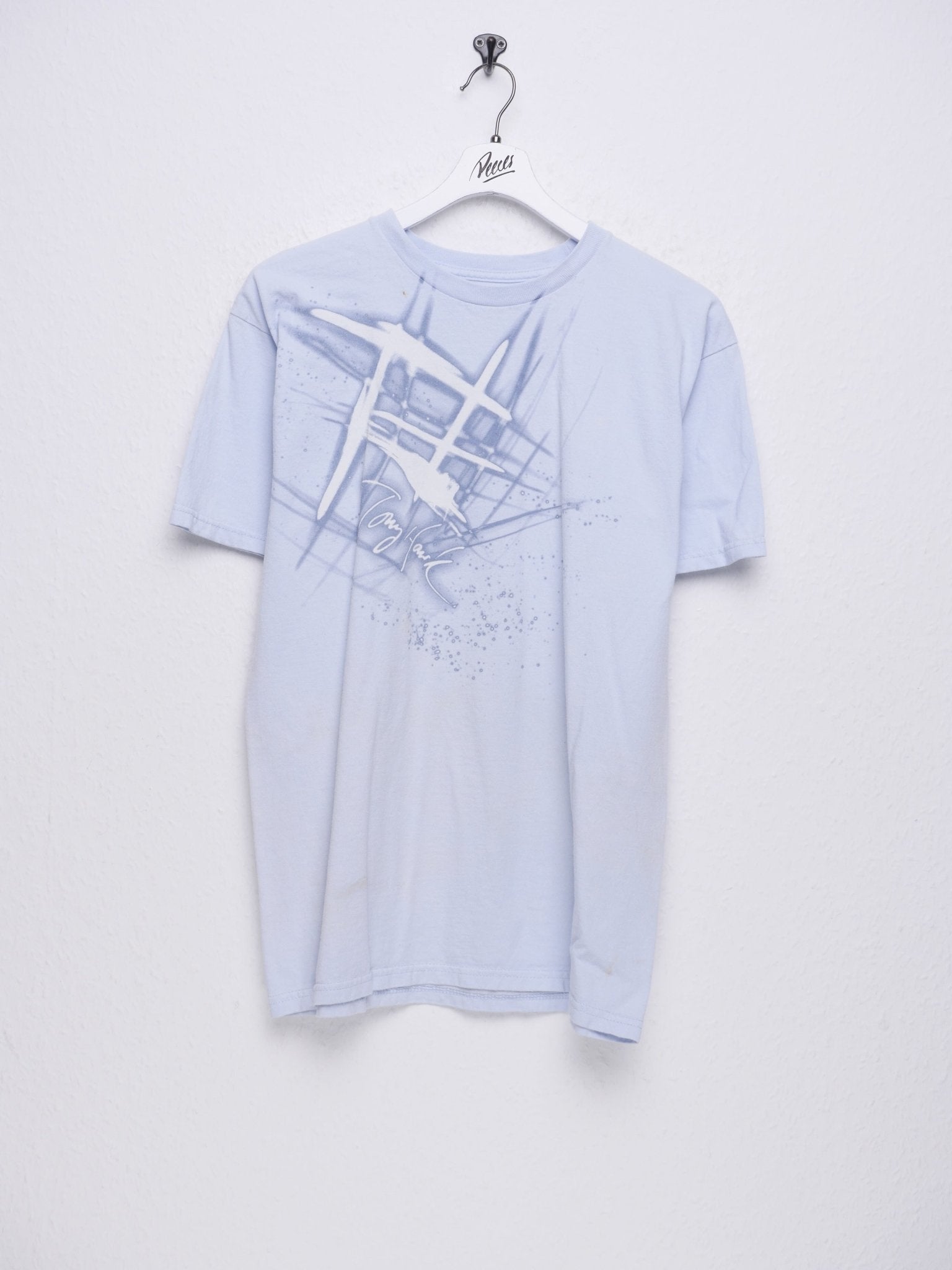 Tony Hawk printed Graphic light blue Shirt - Peeces