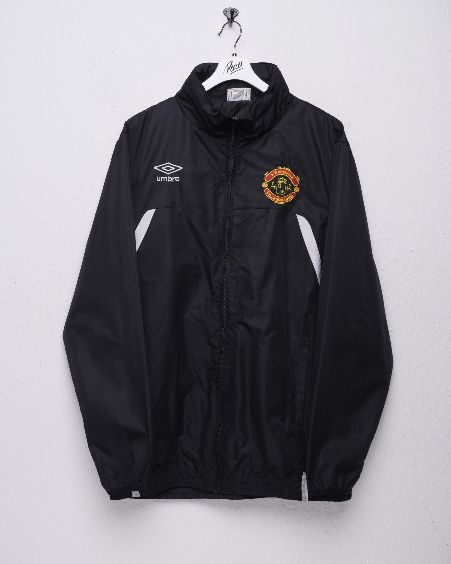 Umbro embroidered Logo 'FC Abanilla' Soccer black Track Jacket - Peeces