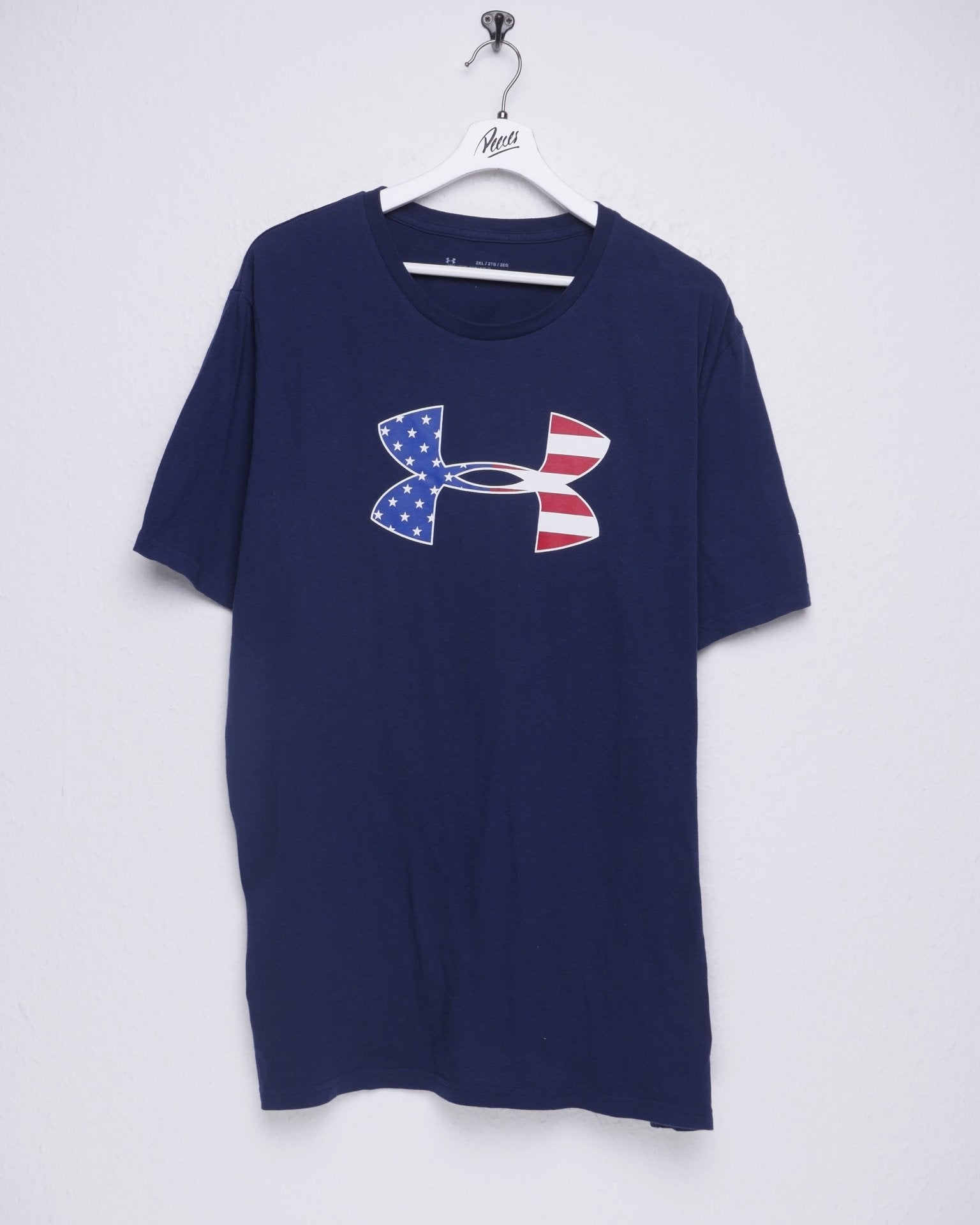 under amour printed Big Logo navy Shirt - Peeces