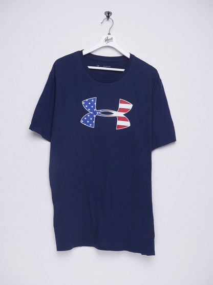 under amour printed Big Logo navy Shirt - Peeces