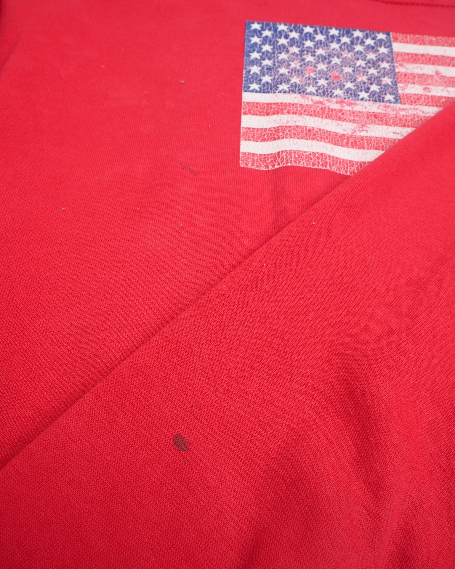 'USA Flag' printed Graphic red Sweater - Peeces