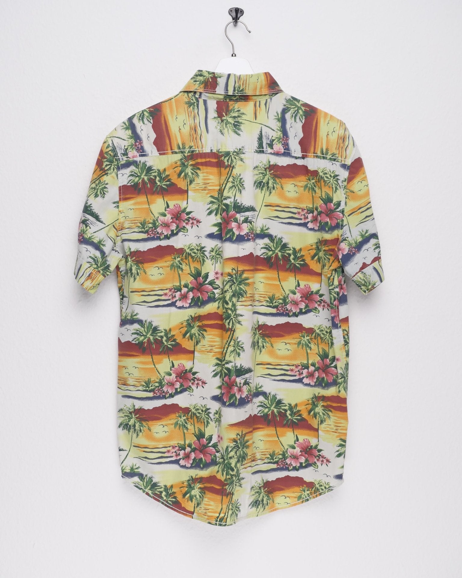'Vacation' printed Pattern multicolored S/S Hemd - Peeces