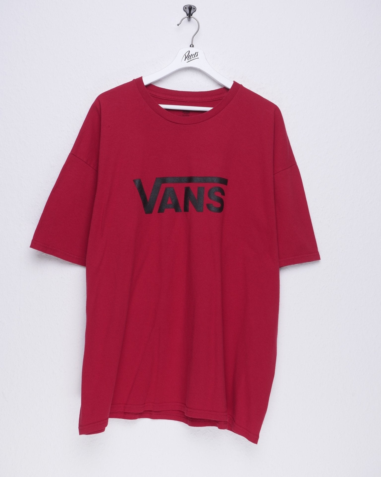 vans printed Big Logo red oversized Shirt - Peeces