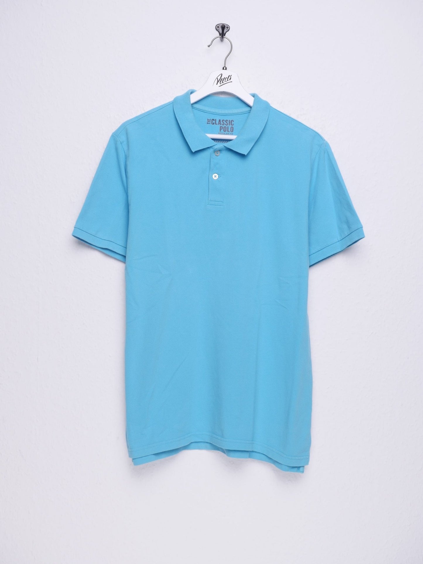 Vintage basic turquoise S/S Polo Shirt - Peeces