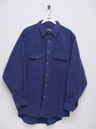Vintage blue heavy Fleece Flannel Vintage Langarm Hemd - Peeces