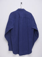 Vintage blue heavy Fleece Flannel Vintage Langarm Hemd - Peeces