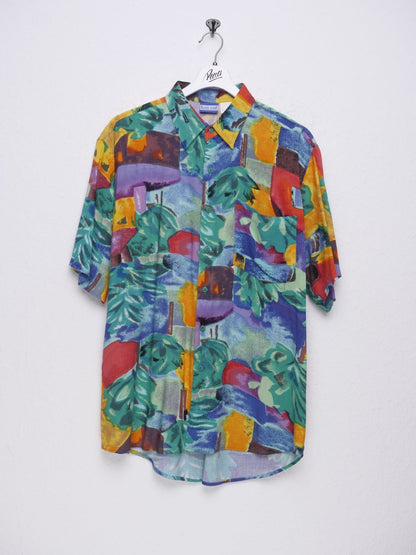Vintage colorful patterned Kurzarm Hemd - Peeces