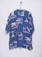 Vintage patterned blue Kurzarm Hemd - Peeces