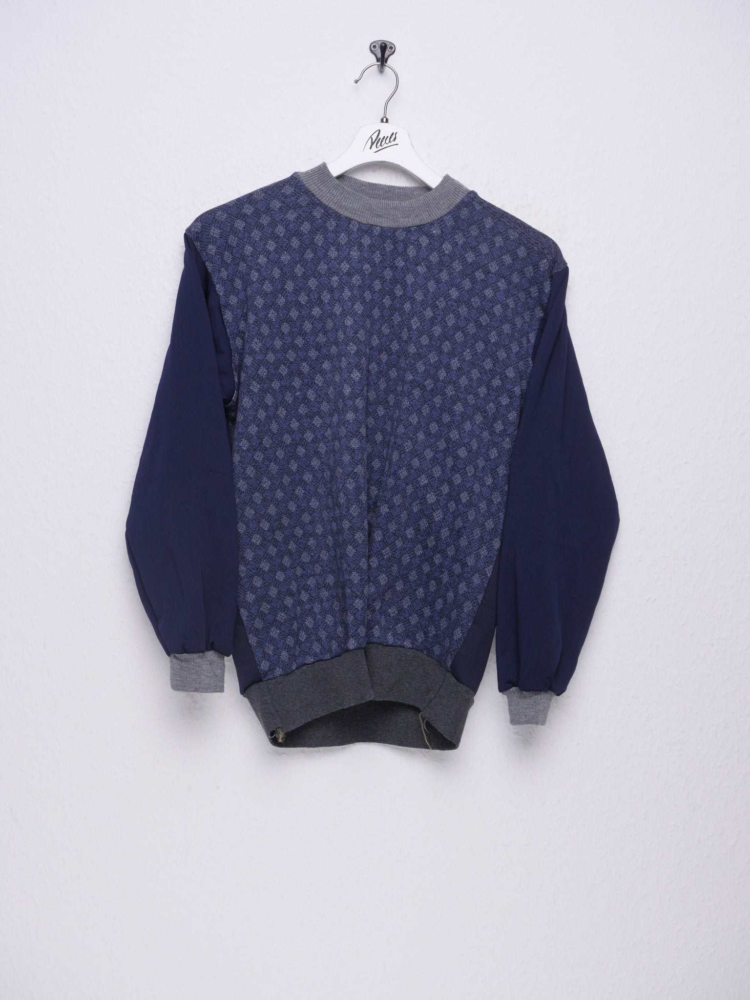 Vintage patterned blue Sweater - Peeces