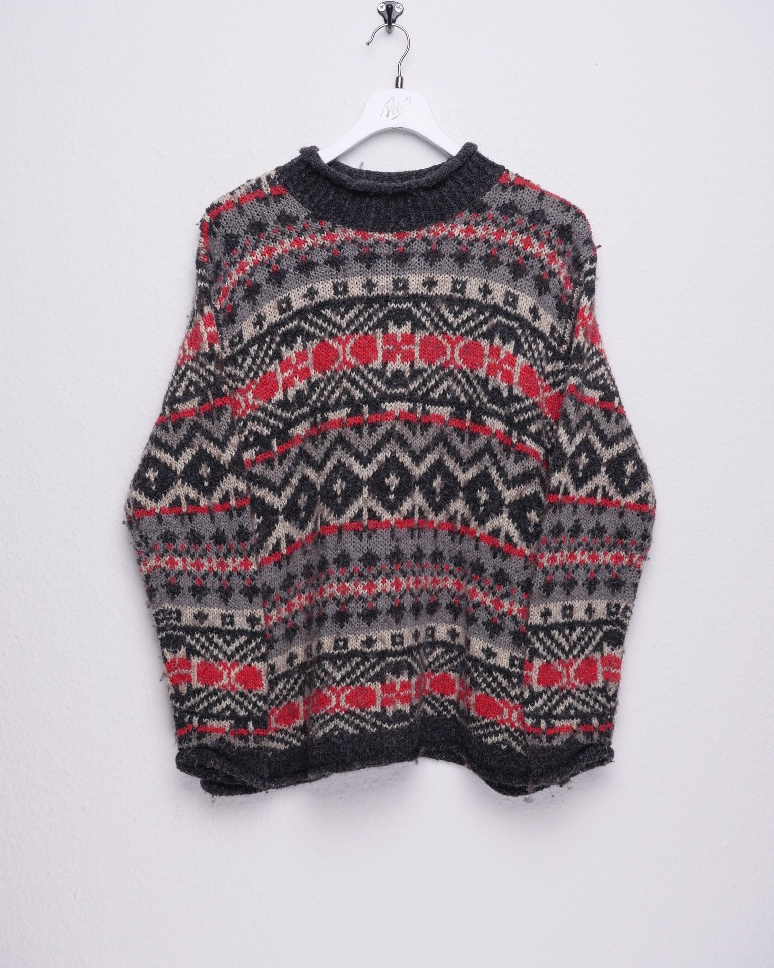 Vintage patterned Knit Tutle Neck Sweater - Peeces