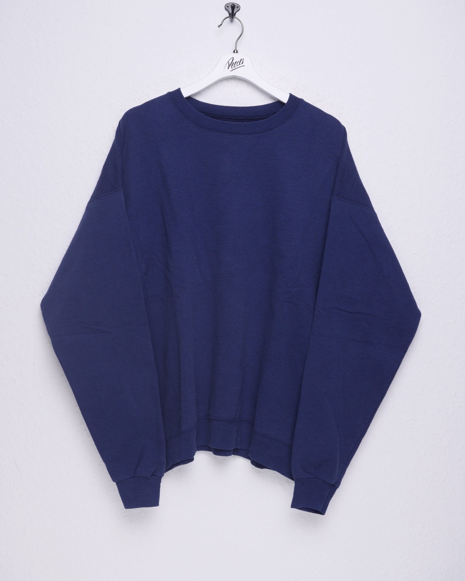 Vintage plain basic blue Sweater - Peeces